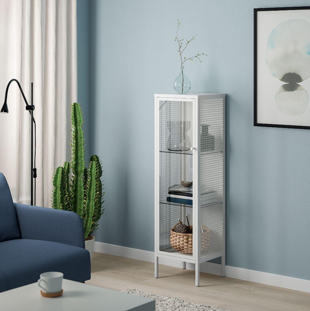 IKEA/イケア ガラス扉キャビネット34x30x116 cm ホワイト - メルカリ