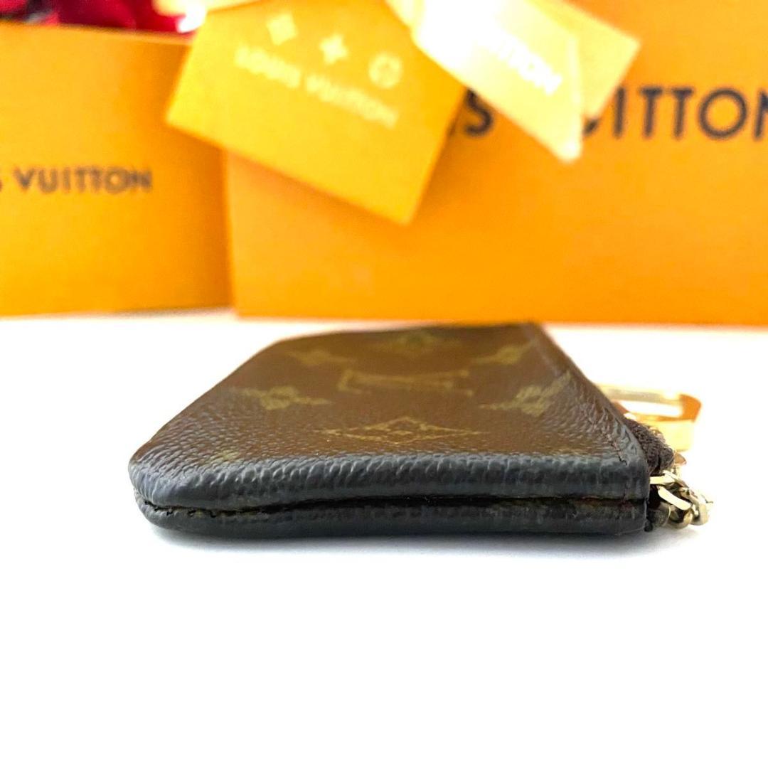 ルイ ヴィトン◎ポシェット クレ モノグラム ケース キーホルダー 茶色