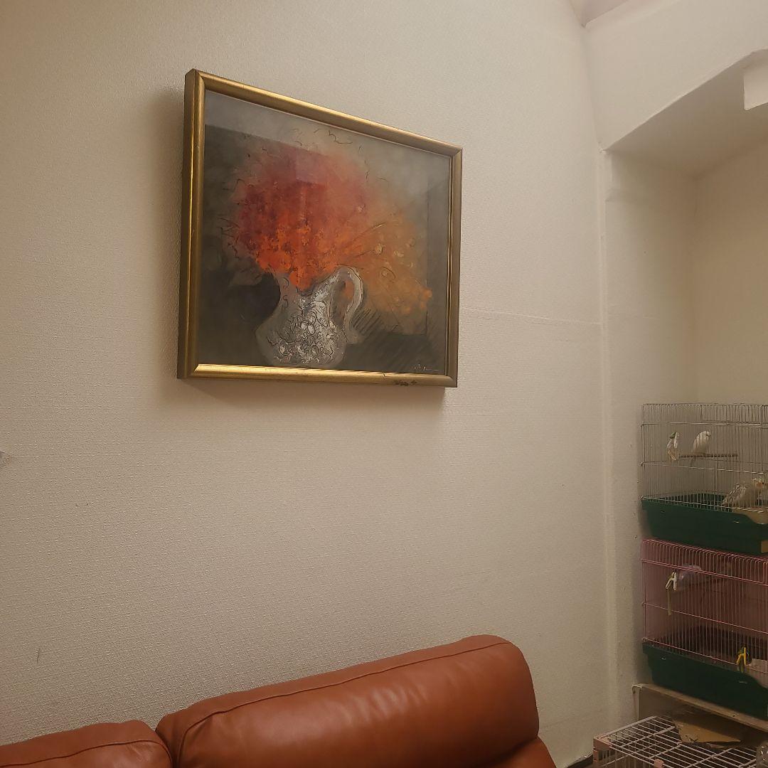 絵画　花瓶　油絵