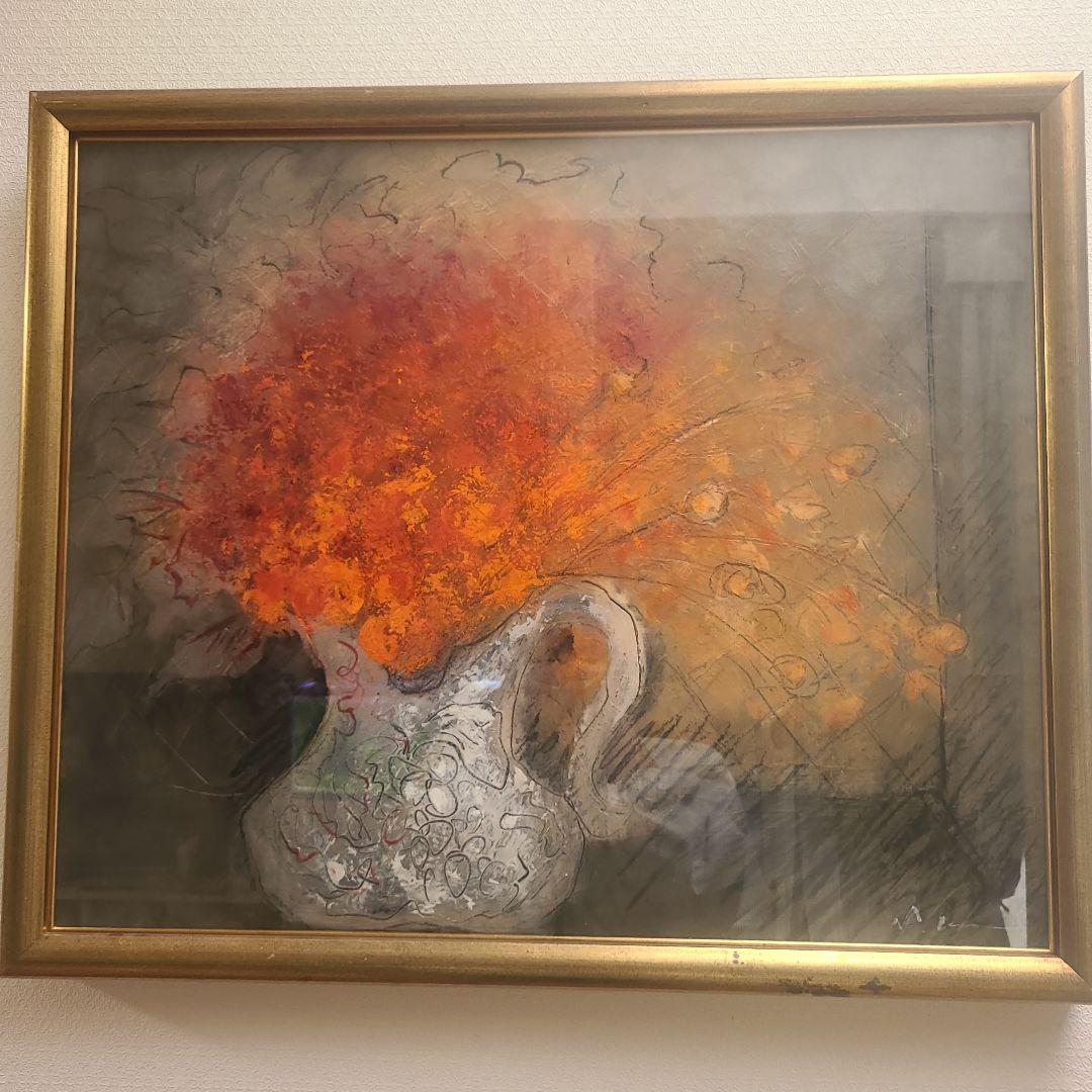 絵画　花瓶　油絵