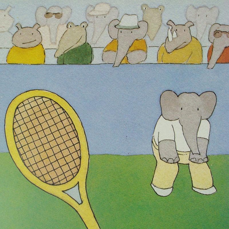 額装品/Babar en Tennis 1990年（ジャン ド ブリュノフ）