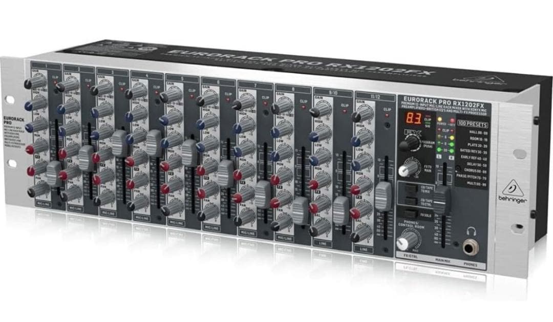 アナログミキサー 3Uサイズ 12ch マイクプリアンプ ラックマウントミキサー