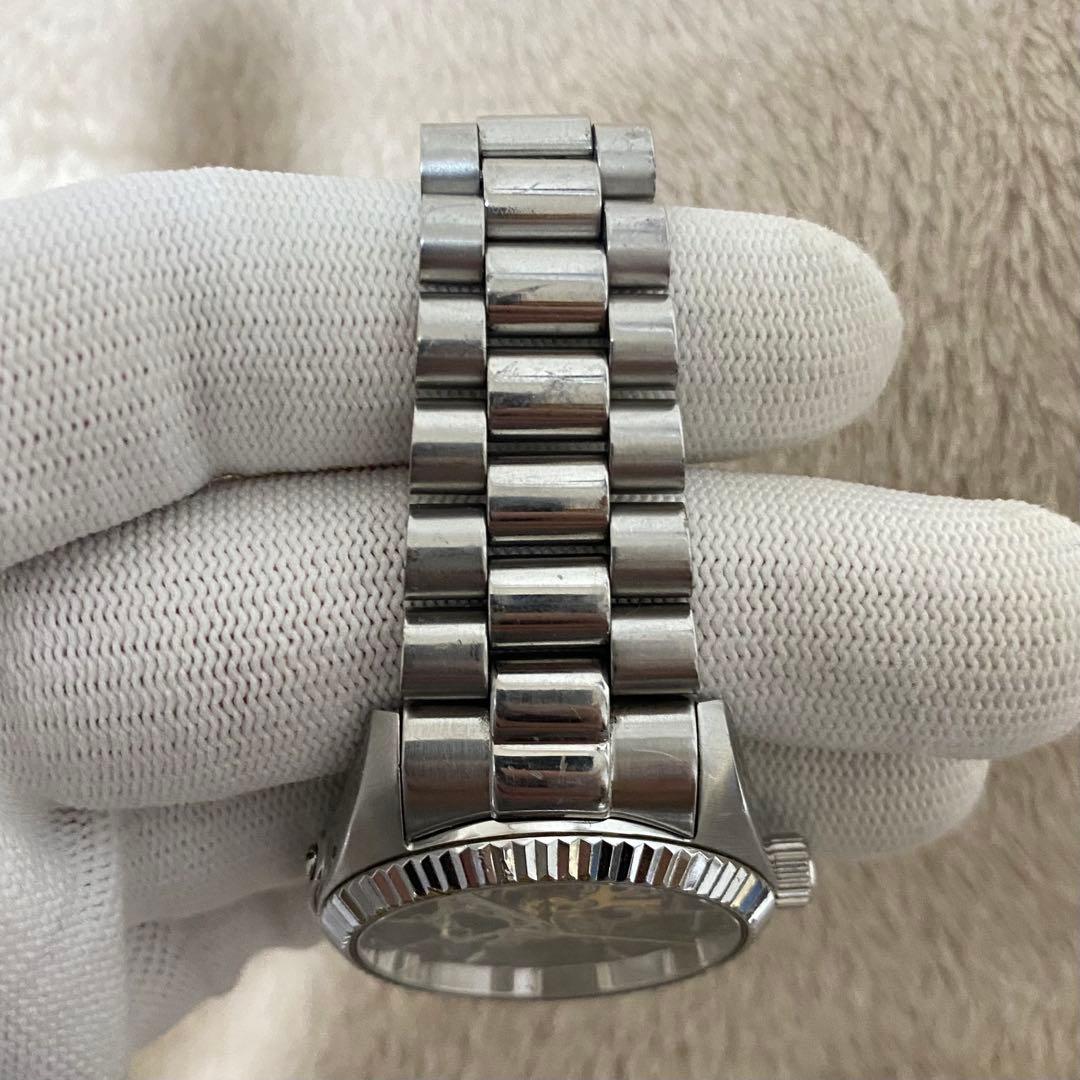 ORIENT EXPRESS スケルトン 自動巻き 腕時計 ステンレスベルト