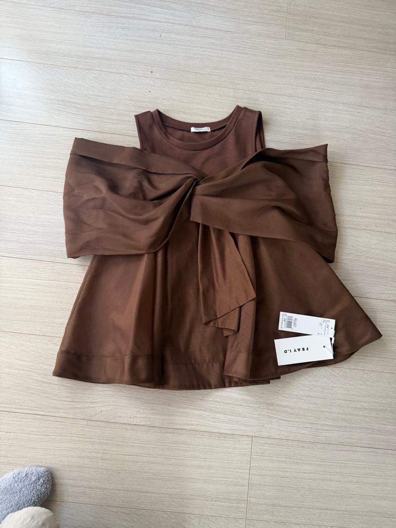 FRAY I.D ブラウン タンクトップ