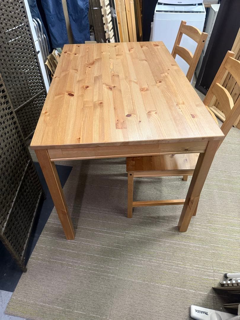 【洗浄消毒作業済】IKEA ダイニングテーブル　チェア　3点セット　ヨックモック