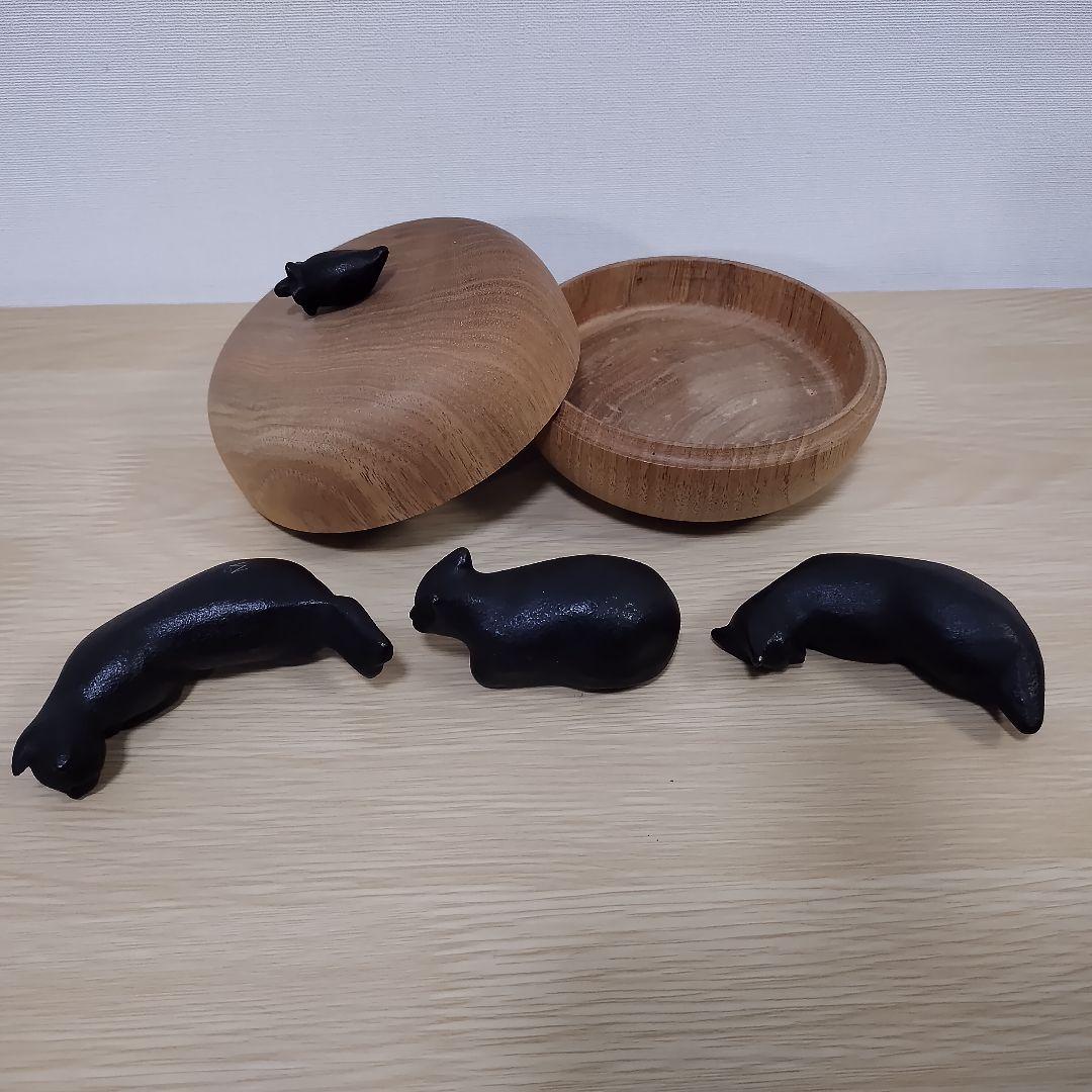 ミキモト　MIKIMOTO　猫のペーパーウェイトセット