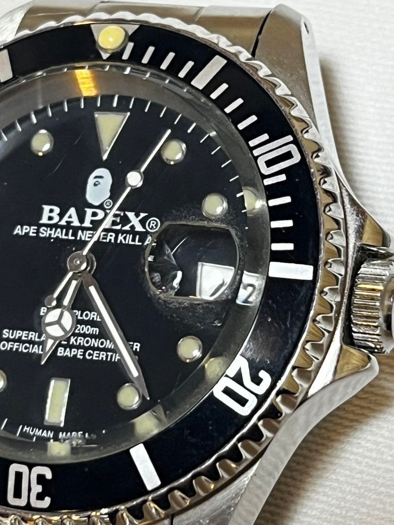 希少初期化型　ア ベイシング エイプ BAPEX サルマリーナ 腕自動巻き時計