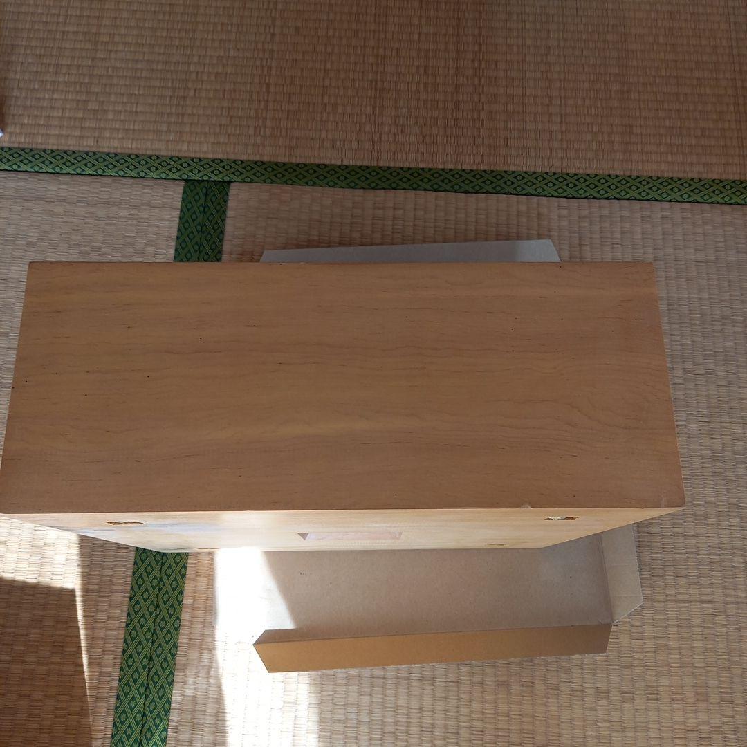 新カヤ6寸碁盤セット足付き特大欅碁笥と宮崎産特製実用33号碁石(本蛤)那智黒付き