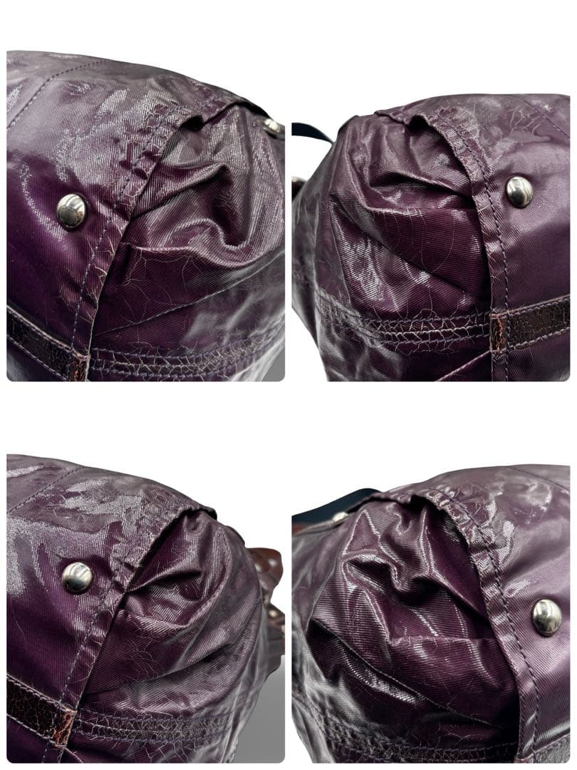 【2点】トッズ　Gバッグ　2way ショルダーバッグ　ハンド　レザー　紫