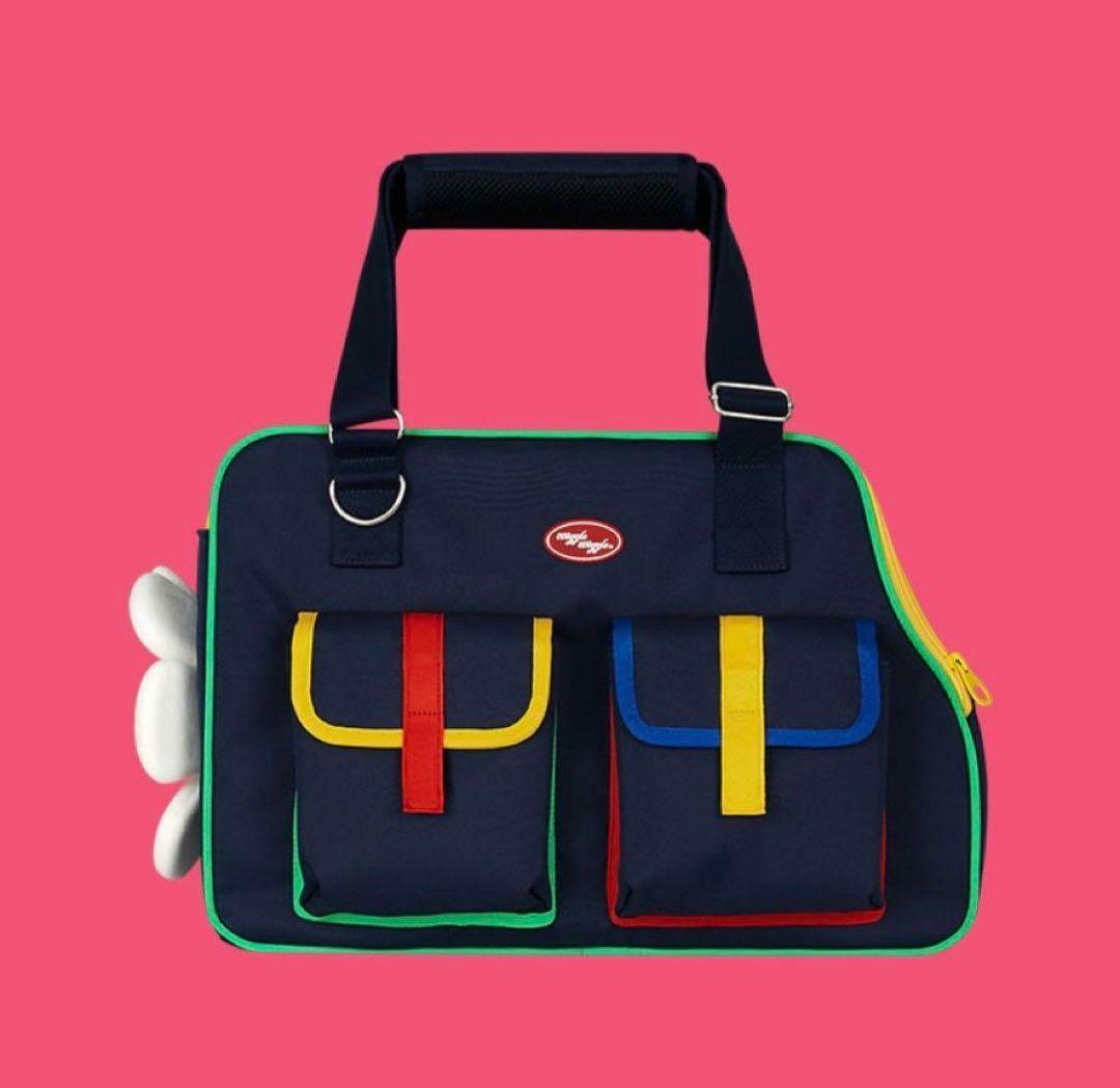 wiggle wiggle x pethroom collaboration navy dog carrier bag - Ship