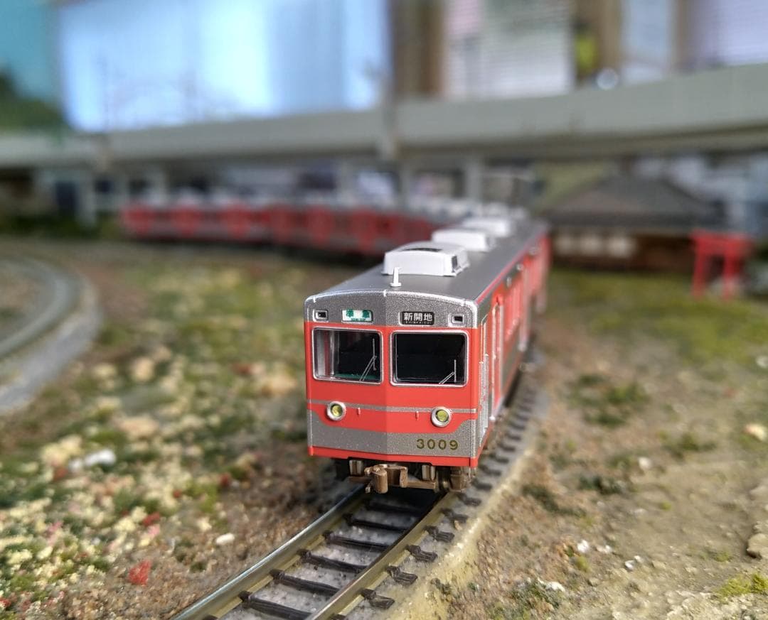 神戸電鉄3000系・中期型・新塗装・ワンマン 4両セット Nゲージ