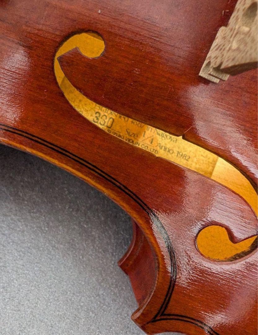 名器 SUZUKI バイオリン No.330 1/4 中級 1982年 6-8歳