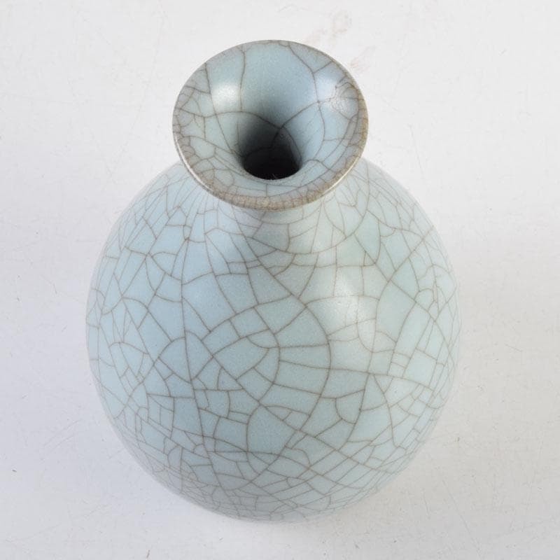 人間国宝 弓野窯 中島宏造 青磁 徳利 共箱 V 9154