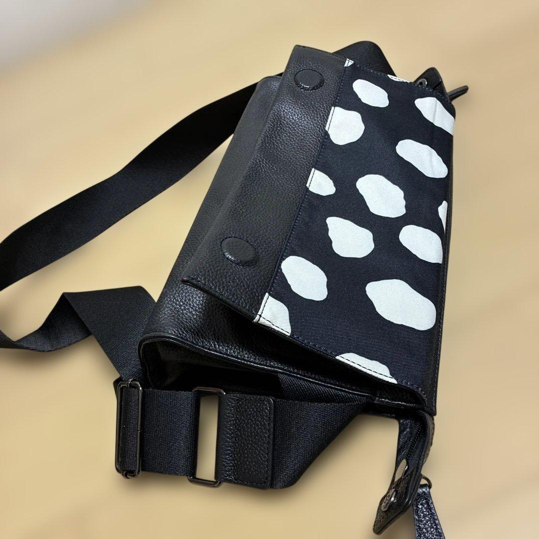 earイアパピヨネ レザーショルダーバッグ