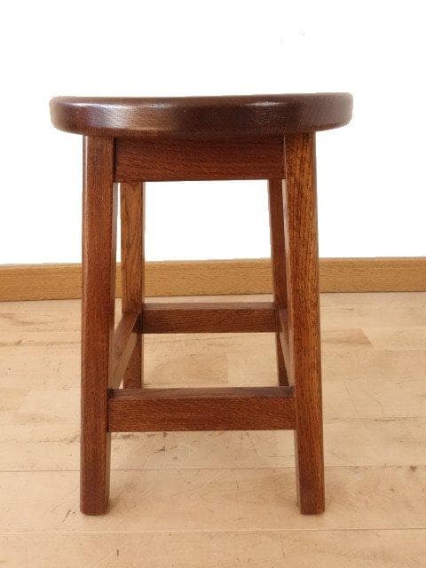 北海道手作り家具　ナラ材　スツールA　勇峰工芸（新）