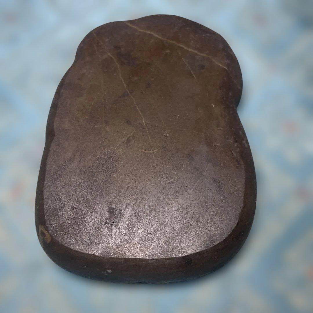 一点物一枚岩大きな龍彫刻の石製硯