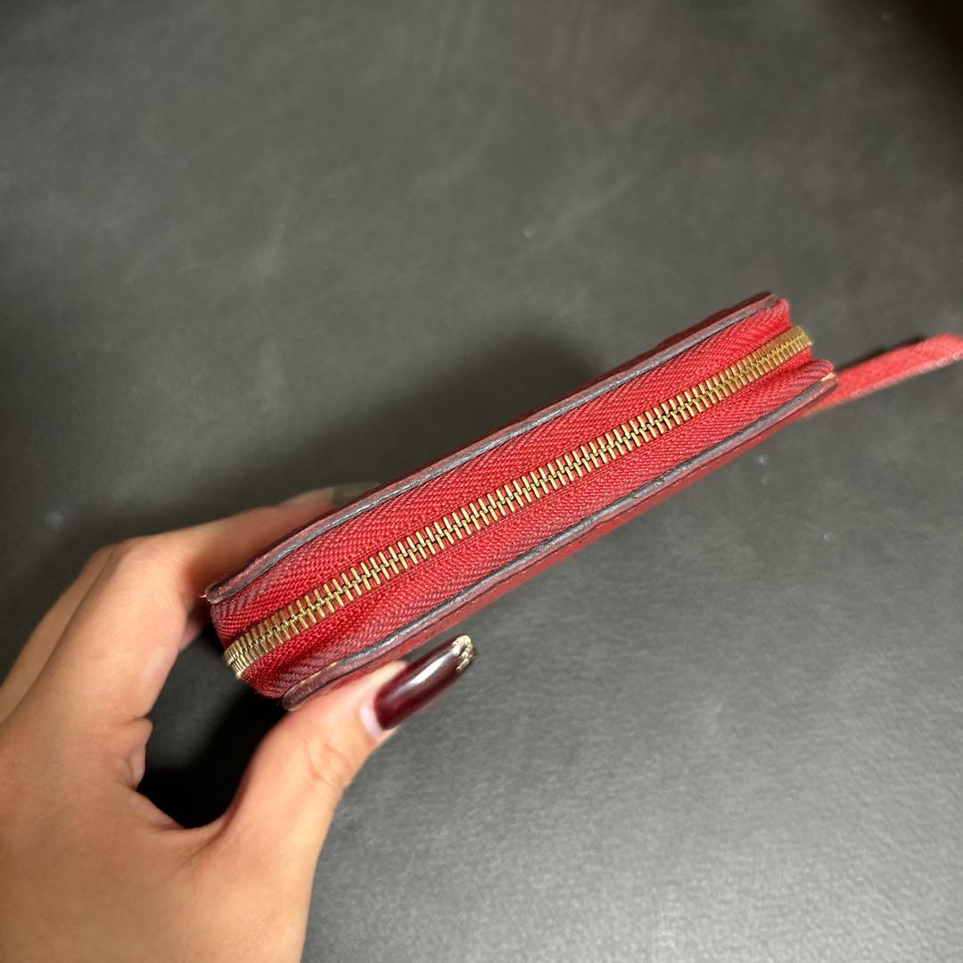 最終値下げ済み ルイヴィトン アンプラント ジッピー パース レッド