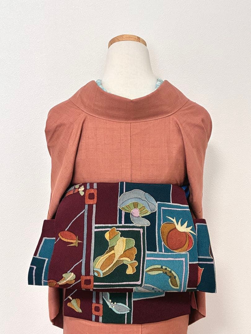 袷 紬 結城紬 浅緋色 裄67cm 無地紬 正絹 半衿おまけ付き - メルカリ