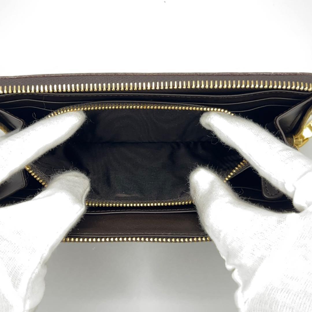 【付属品あり】miumiu ミュウミュウ クロコ 財布 ブラウン レザー 美品