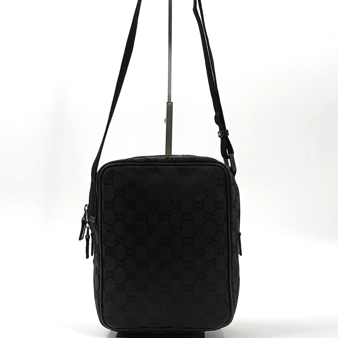 人気✨️ グッチ GG キャンバス ショルダーバッグ クロスボディ 斜め掛け 黒