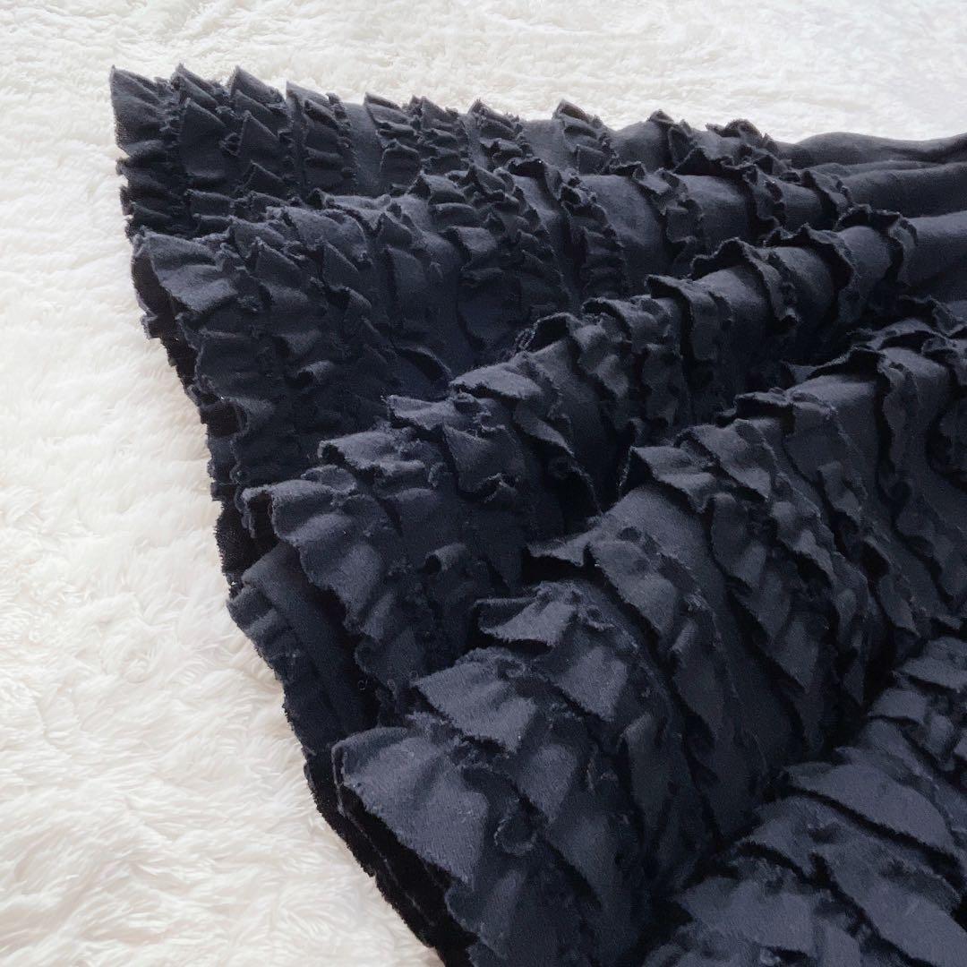 PINKHOUCE ピンクハウス ピコフリル フレアスカート 黒