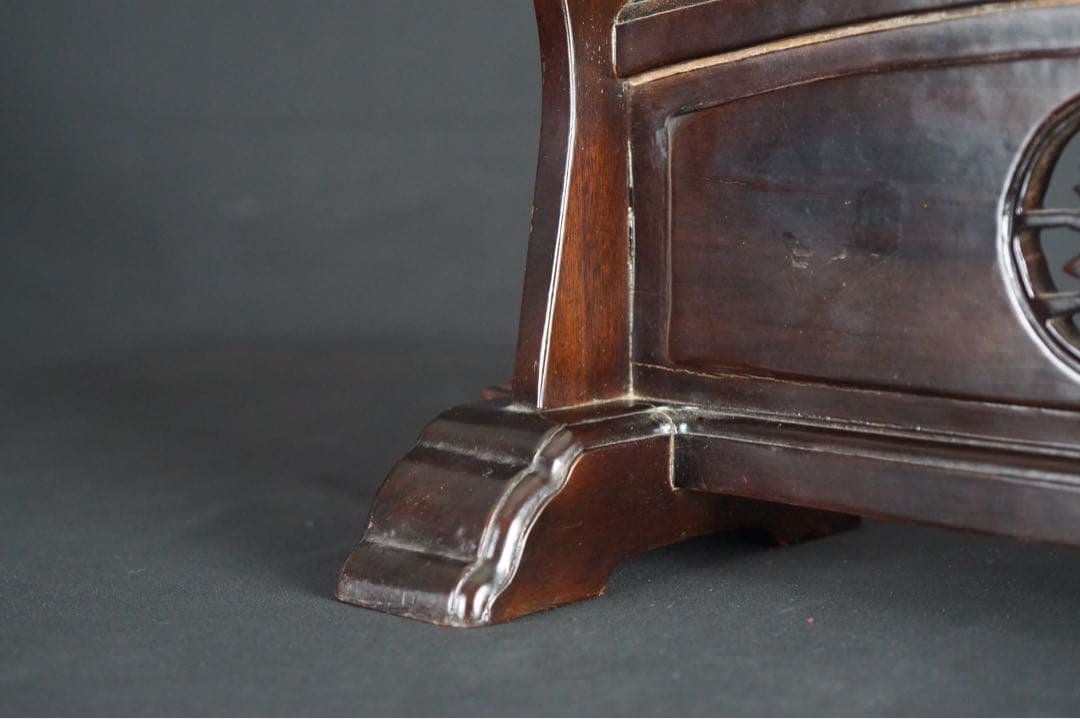 時代武具 木製 無垢材 鍔透かし 三振掛用 刀掛け 武具 刀装具