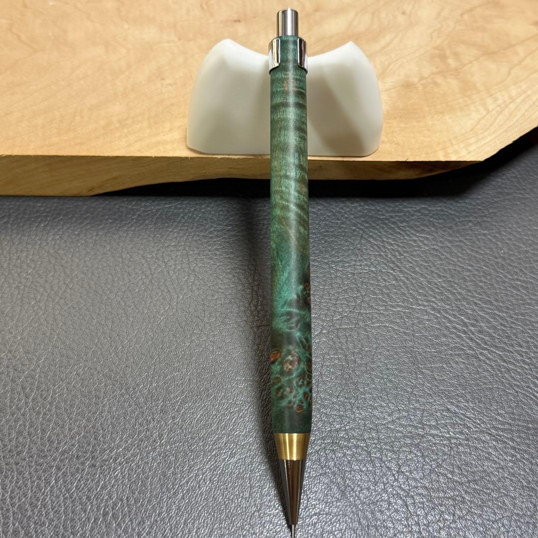 152楓瘤スタビ　木製シャーペン　強低重心　真鍮