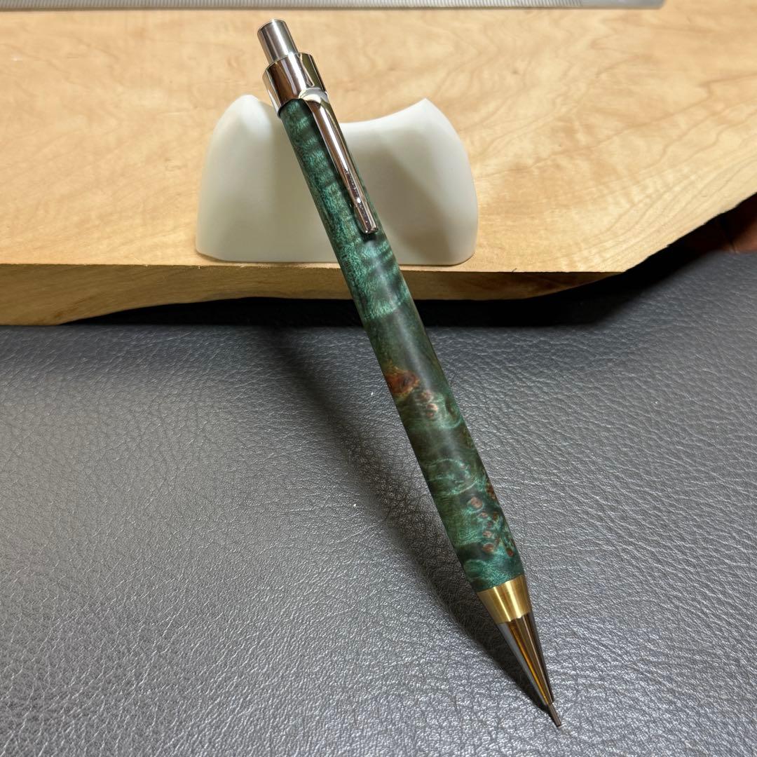 152楓瘤スタビ　木製シャーペン　強低重心　真鍮