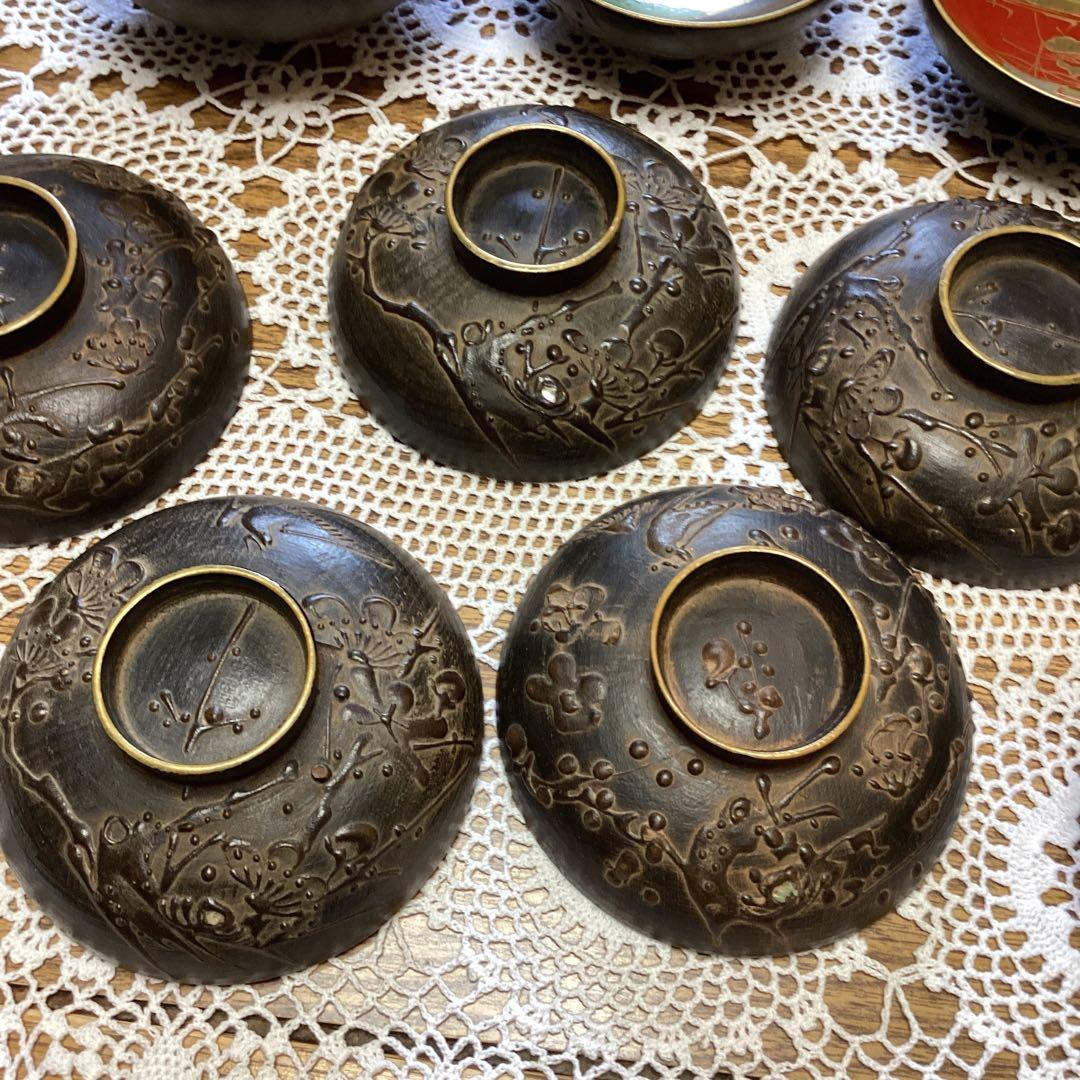 k2f1 銘々蓋吸物椀10客　漆器 富士山デザイン