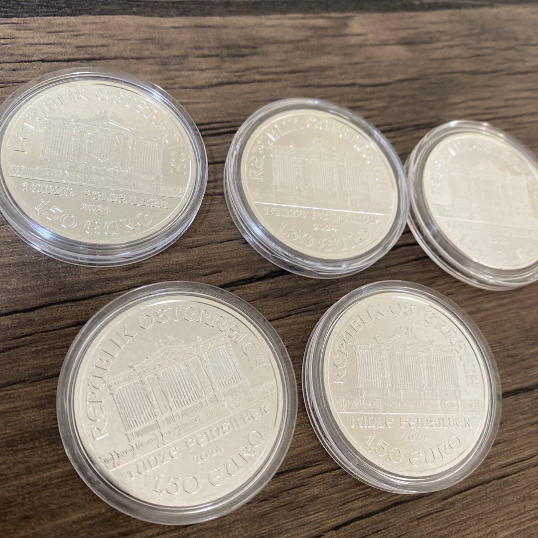 純銀　1オンス 5枚セット 2024 オーストリア　ウィーン・フィルハーモニー