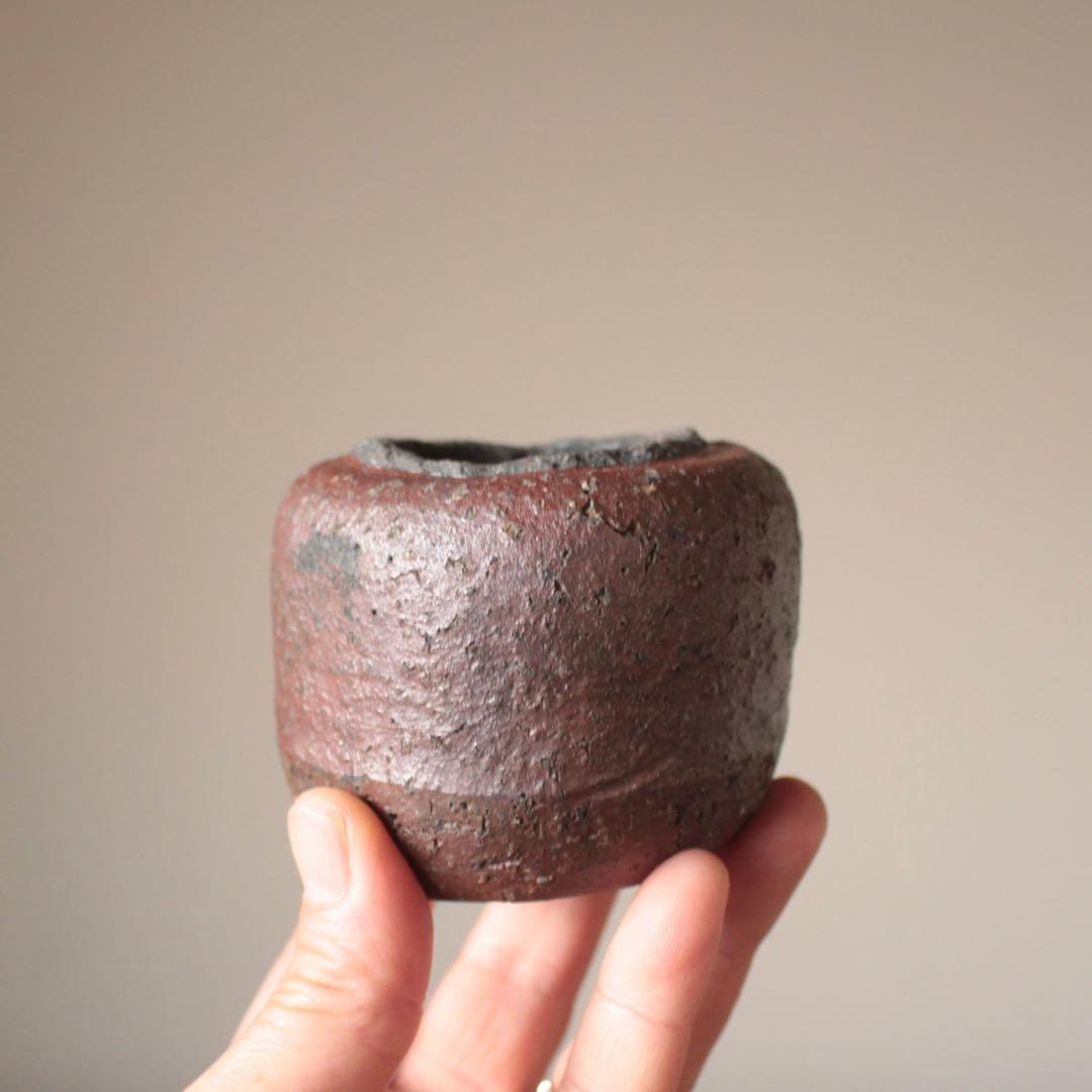 無骨な 古備前 おはぐろ壺 小壺 古美術 古道具 花器 アンティーク