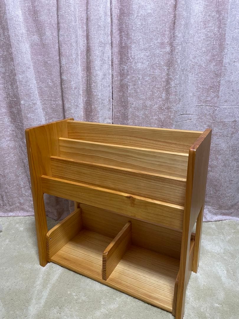 ニトリ オリーブ ブックシェルフ 幼児本棚 玩具箱 絵本棚