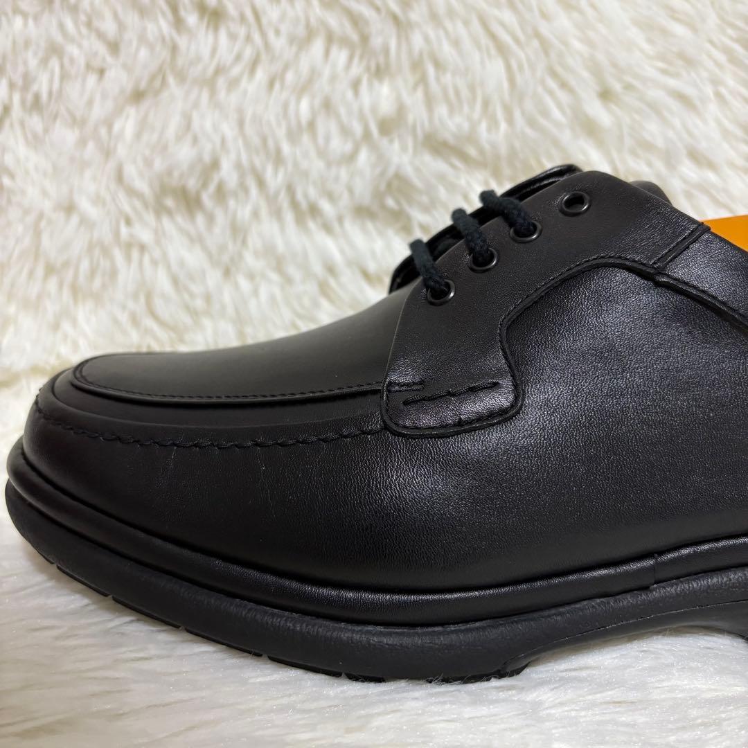 【タグ付】 アシックス Pedala レザースニーカー ブラック 24.5 4E