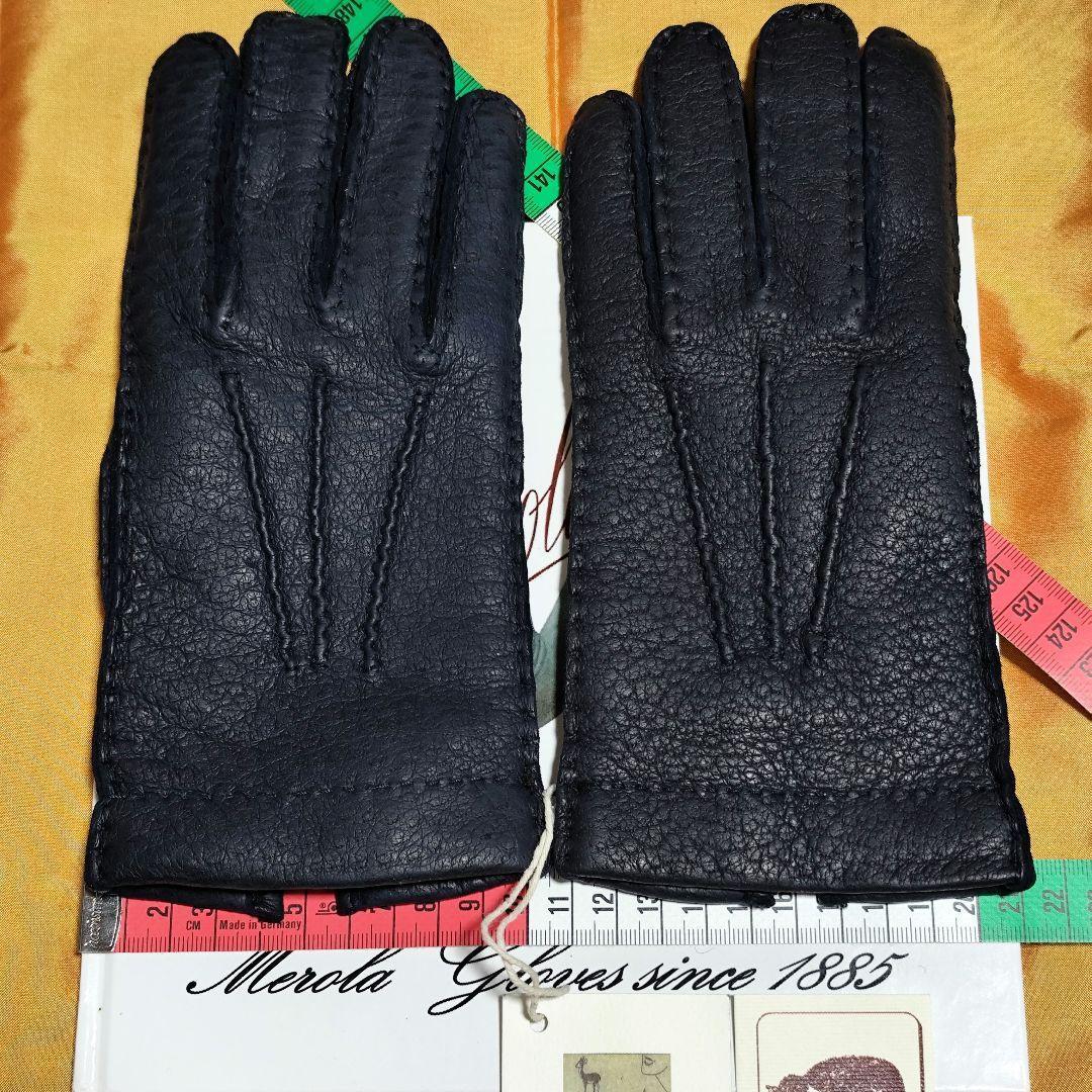 THOM BROWNEトムブラウン レザー 手袋 黒 ストラップ付き