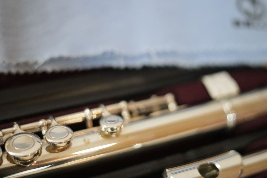 YAMAHA221フルート本体 ケース、説明書、ガーゼクロス付き