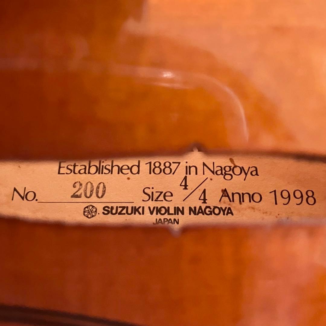 SUZUKI バイオリン No.200 4/4 サイズ 弦楽器 ケース付 スズキ