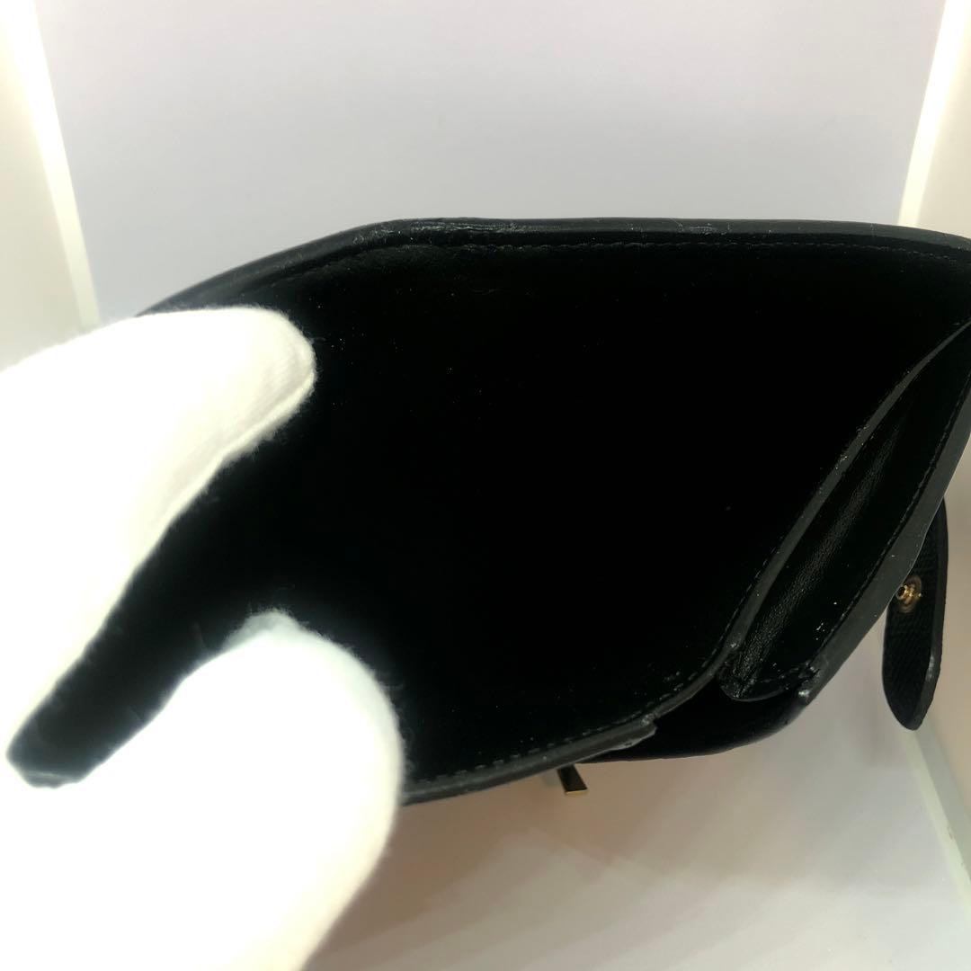 【最安値】CELINE セリーヌ　二つ折り財布　レザー ストラップ　付属品あり