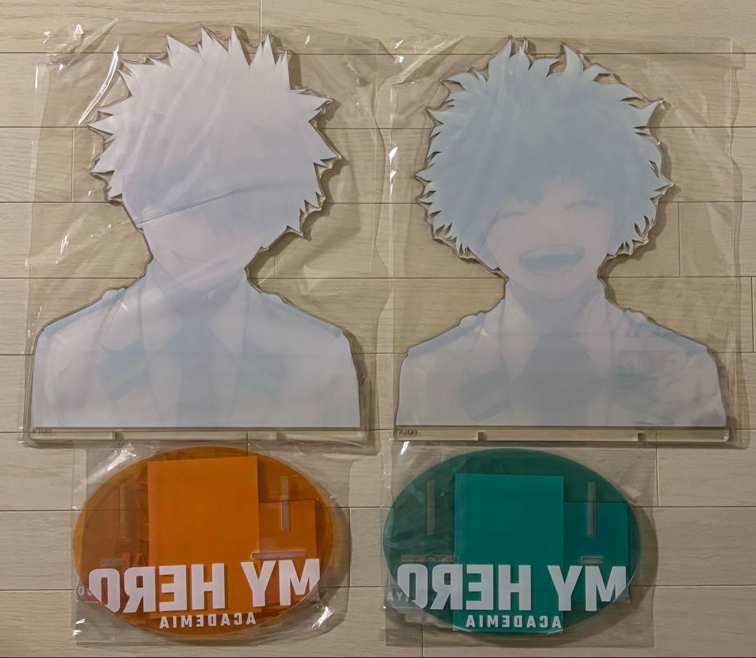 僕のヒーローアカデミア　緑谷出久　爆豪勝己　アクリルgigaフィギュア　2点