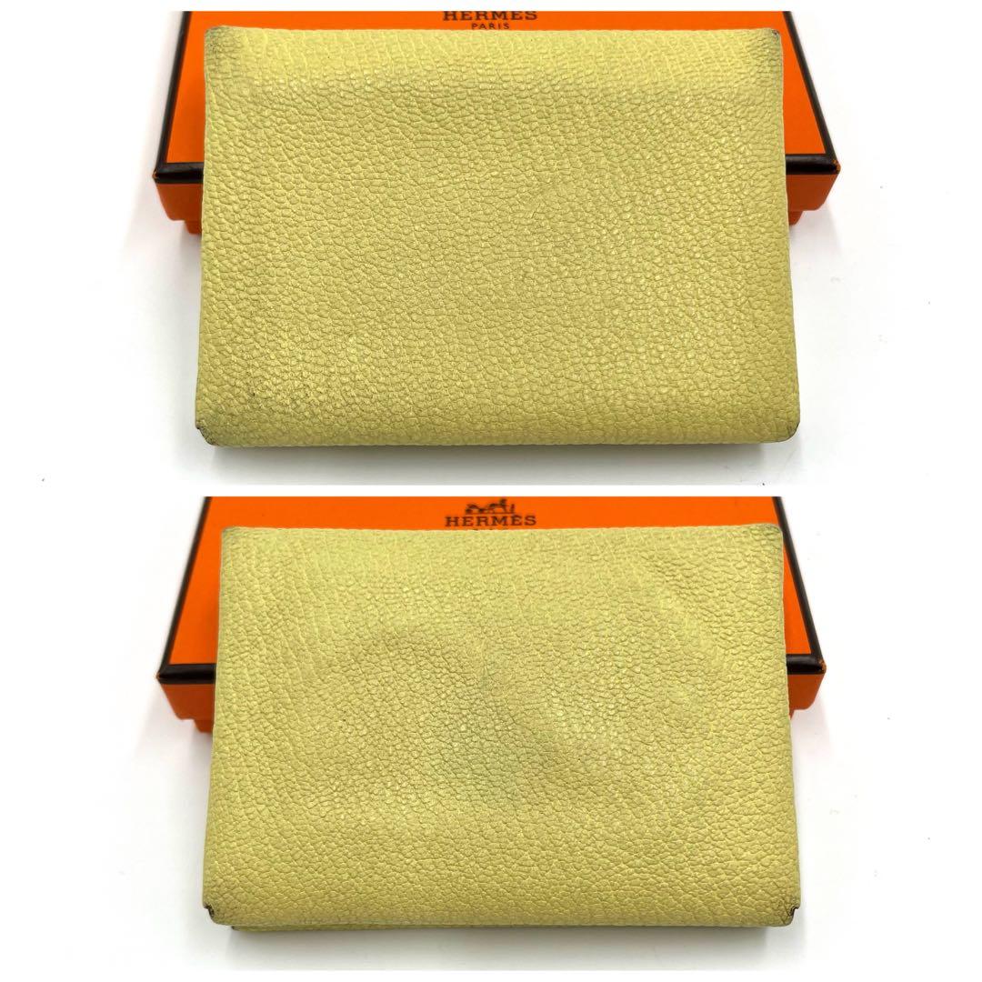 HERMES エルメス　カルヴィデュオ イエロー シェーブル