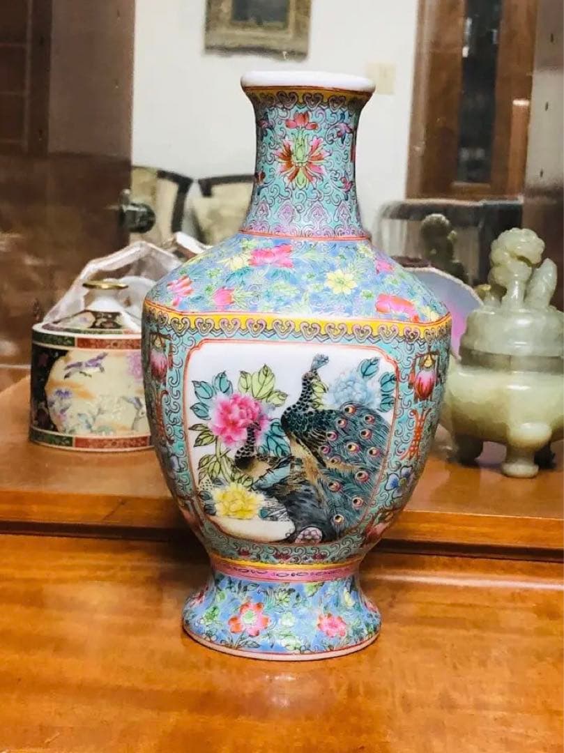 大清光緒年製銘 中国粉彩陶器