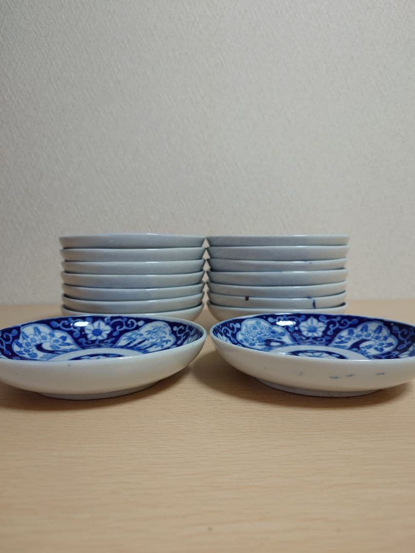 伊万里 伊万里焼 印判皿 松竹梅 【骨董品】小皿 16枚セット アンティーク