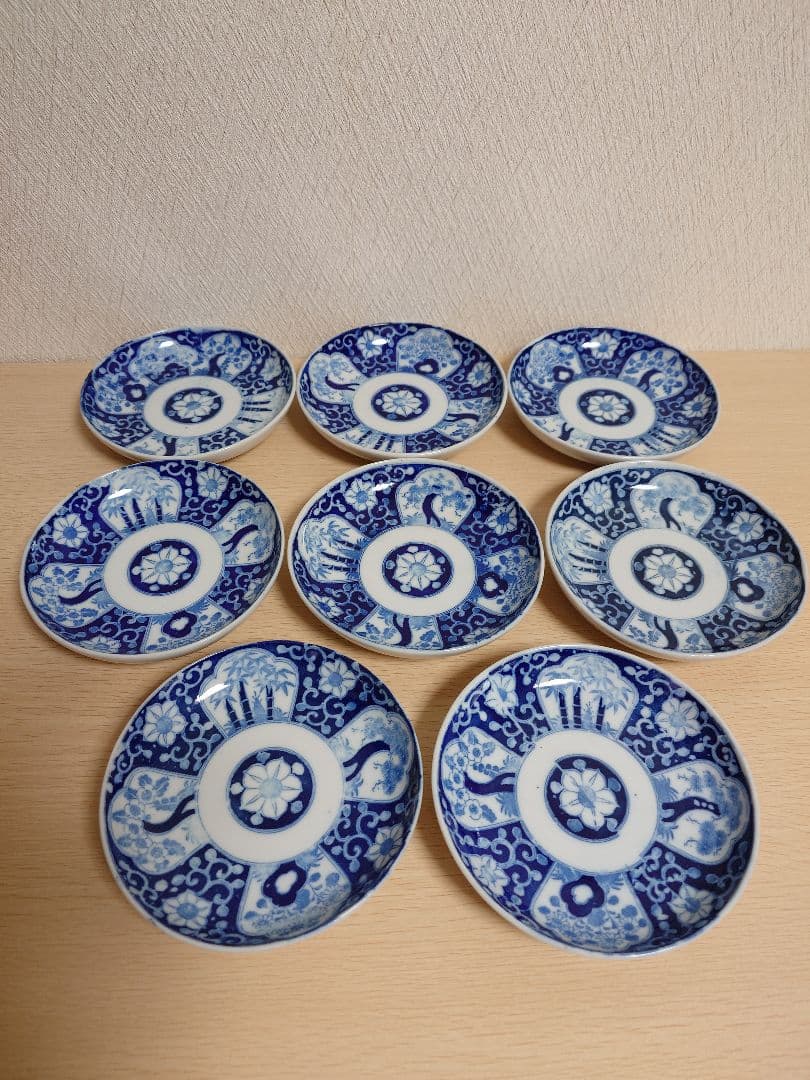 伊万里 伊万里焼 印判皿 松竹梅 【骨董品】小皿 16枚セット アンティーク