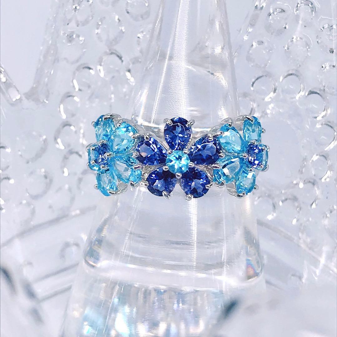 ポンテヴェキオ フラワーリング K18 マルチ ミックス カラーストーン