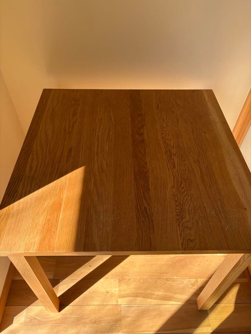 無印　正方形　ダイニングテーブル　オーク材