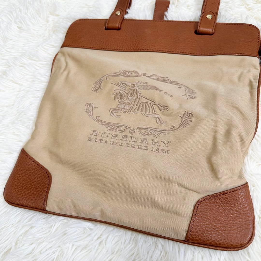 BURBERRY バーバリー トートバッグ ノバチェック ロゴ刺繍 保存袋付き