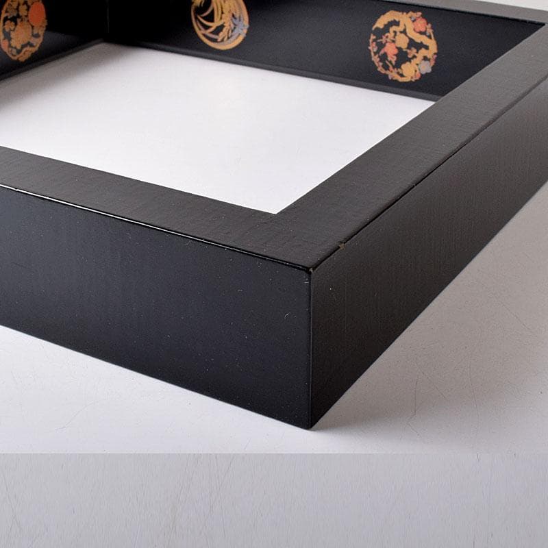 茶道具　輪島塗　北浜宗真作　四君子蒔絵　炉縁　共箱　8216C