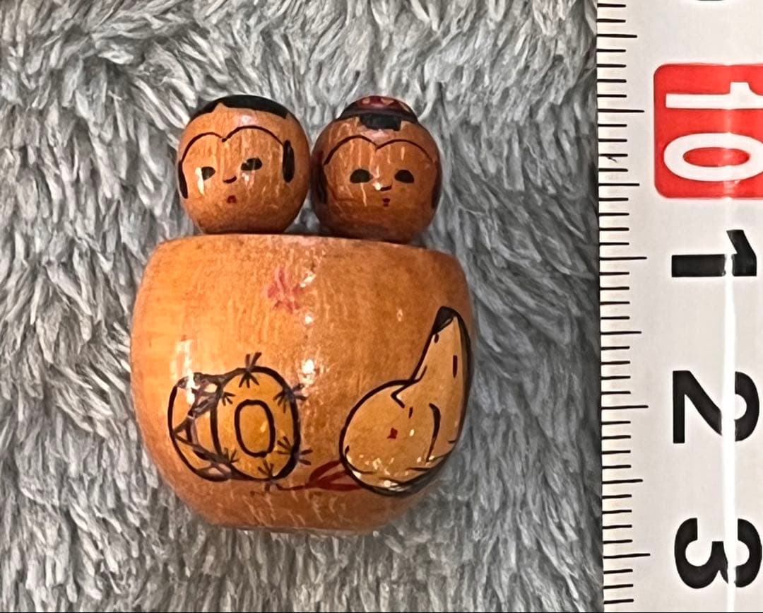 ミニチュアこけし15体 木製 手作り 首振りこけし 最小1センチ 昭和30年代