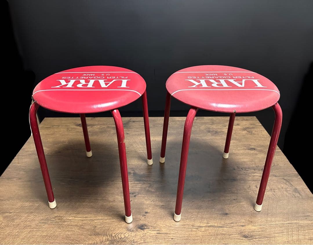 昭和レトロ レアヴィンテージ　LARK 丸椅子 スタッキングスツール 2脚セット