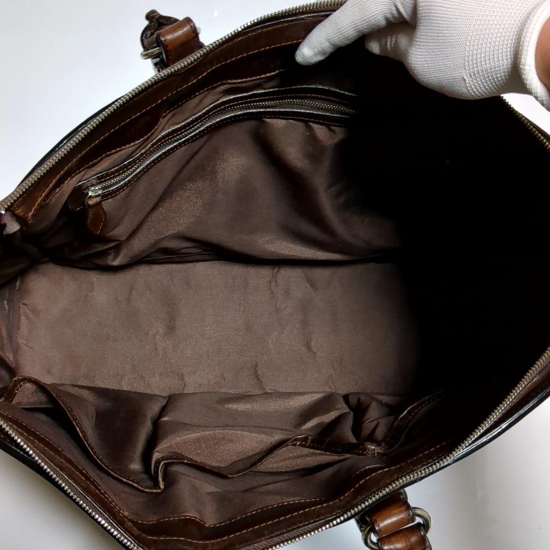 ✨万双✨双鞣和地 トートバッグ ブラウン レザー 肩がけ