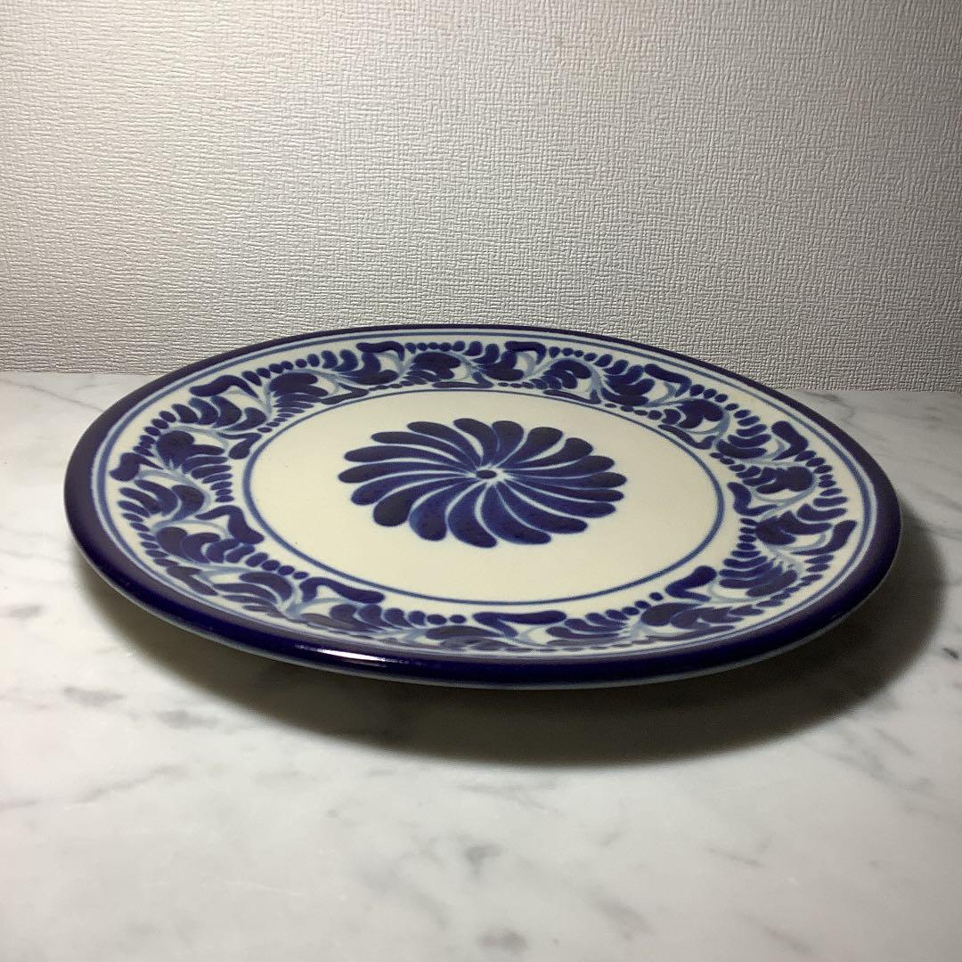 値下げ メキシコ プエブラのタラベラ焼 飾り皿｜値下げ メキシコ